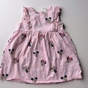 H&M Minnie & Mickey girls dress size 12 months EUC